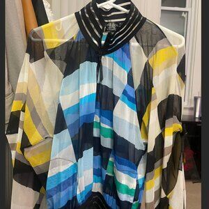 Petit Pois (Viviana G)- Geometric Combo Color Bomber Jacket